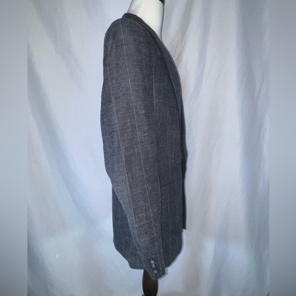 Christian Dior Monsieur Vintage 80s Wool Blazer Jacket Grey Pinstripe Mens 42R - Picture 5 of 10